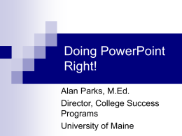 Doing PowerPoint Right PPT file