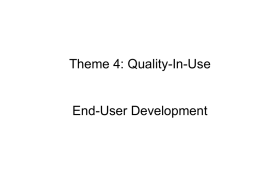 Enabling End User Development through Mashups: Requirements