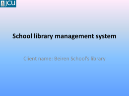 School library management system - cp3047-slms