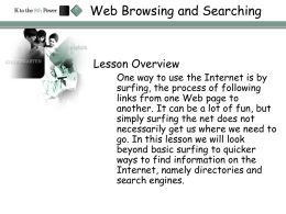 Web Browsing and Searching PowerPoint