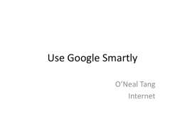Use Google Smartly