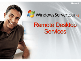 R2 Remote Desktop Services Overview