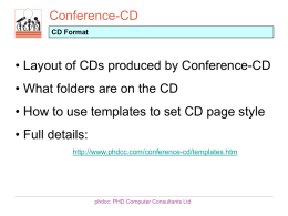 CD format of a Conference-CD