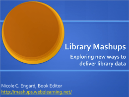 Library Mashups - What I Learned Today