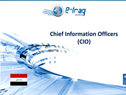 Training Course for CIOs-Govt. Of Iraq CHAPTER 9: Human