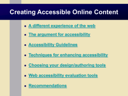 Creating Accessible Online Content