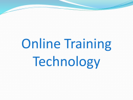 E-Learning Technology - Instructional design