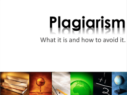 Plagiarism - Cambridge City School District
