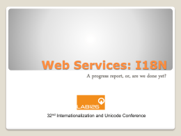 Web Services: I18N - Inter