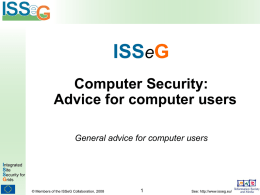 Computer security advice for computer users