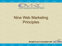 9 Web Marketing Principles
