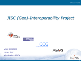 (Geo)-Interoperability Experiments – perspectives from UK