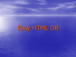 Easy HTML DB