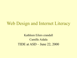 Web Design and Internet Literacy