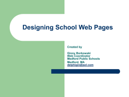 Designing School Web Pages