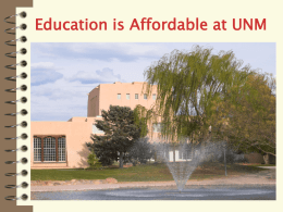 Parent’s Orientation - University of New Mexico