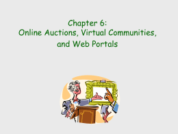 Chapter 6: Online Auctions, Virtual Communities, and Web