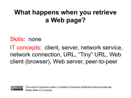What happens when you request a Web page?