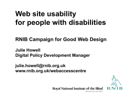 Web site usability presentation