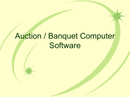 Auction / Banquet Computer Software