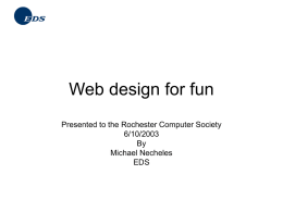 Web design for fun - The Rochester Computer Society, Inc