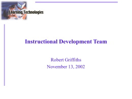 Working With the Instructional Development Team