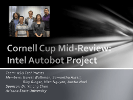 Cornell Cup Mid-Review: Intel Autobot Project