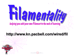 Filamentality - EDT 608 Course Website