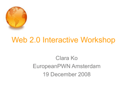 Introduction to Web 2.0 - EuropeanPWN