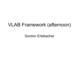 VLAB Framework (afternoon)