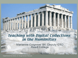 Teaching with Digital Collections in the Undergraduate