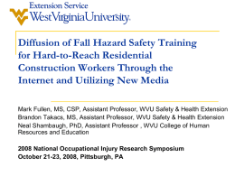 Diffusion of Fall Hazard Safety Training for Hard-to