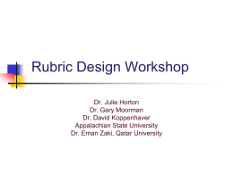 Rubric Design Workshop