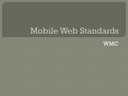 Mobile Web Standards - Universitas Sebelas Maret