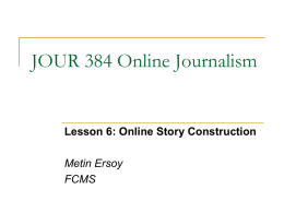 Online Journalism - Eastern Mediterranean University (EMU