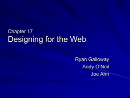 Chapter 17 Designing for the Web