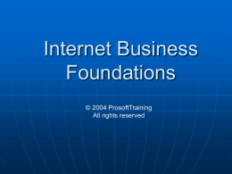 Internet Business Foundations
