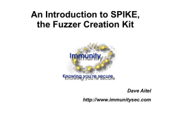 An Introduction to SPIKE, the Fuzzer Creation Kit