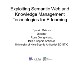 Exploiting Semantic Web and Knowledge Management