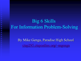 Big 6 Skills - Teaching with Technology Home Page