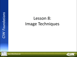 Lesson 8: Image Techniques - Macomb Intermediate School