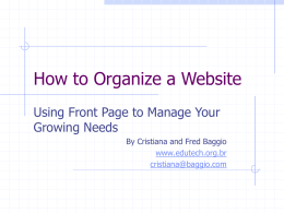 How to Organize a Website