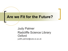 Are we Fit for the Future?