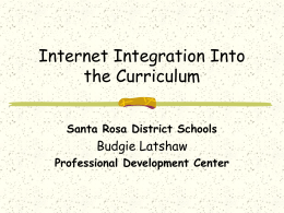Internet Integration Into the Curriculum