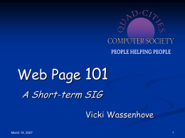 Web Page Design 101 presentation