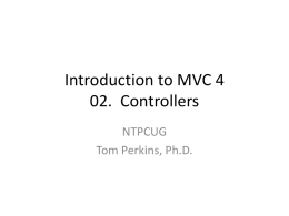 Introduction to MVC 4 02. Controllers