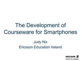 The Development of Courseware for Smartphones