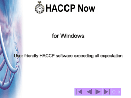 HACCP Now Tutorial
