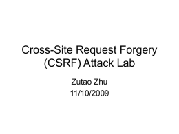 Cross-Site Request Forgery (CSRF) Attack Lab