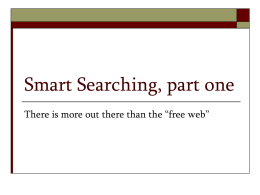 Smart Searching, part one - Maywood Academy High School
